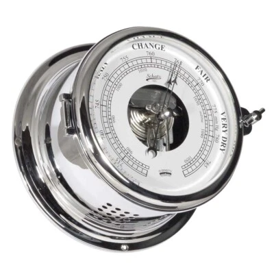 DELITE Barómetro Schatz Cromo Royal Hi-Sensitivo 180 mm x 93 mm Escala Abierta 483bo