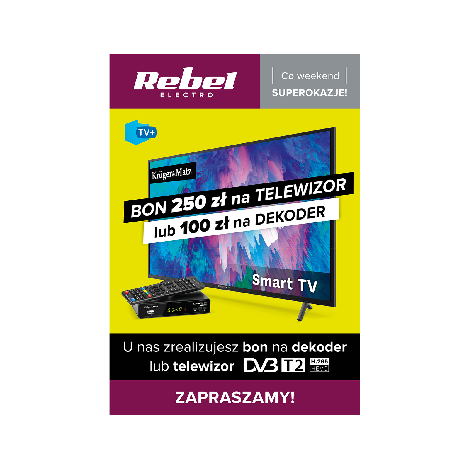 5901890075886 Плакат Крюгера и Матца - Бон на ТВ и декодер Крюгера и Матца 53890₽