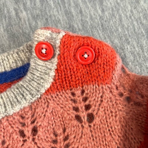 Boden striped mohair fuzzy sweater girls kids 3–4 years cut out soft winter - Picture 8 of 14