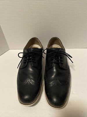 Cole Haan ZeroGrand Black Leather Comfort Loafer Men Sz 12 Laser Wingtip Style