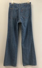 Vintage 70s/80s LEVIS 30x34 Authentic Wide Leg HIGH WAIST Denim Jeans Women USA
