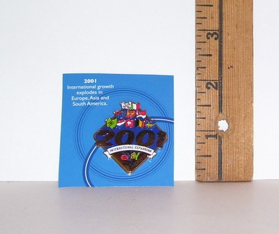 2001 E-BAY INTERNATIONAL EXPANSION 10 YEARS PIN HAT PIN NEW FROM PACKAGE
