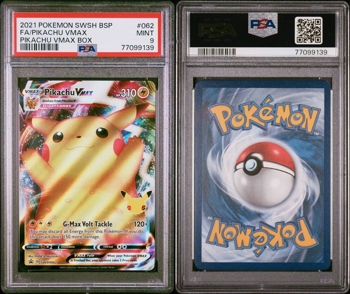 PSA 9 MINT Pikachu VMAX SWSH062 Black Star Promos FA Celebrations