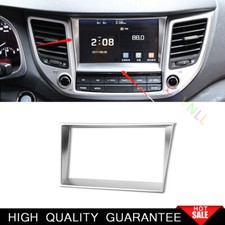 Panel de navegación de consola central plateado mate para Hyundai Tucson 2015-2018