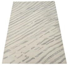 Tapis Beige 100% Laine 160X230 CM Tapis Oriental Tissé À La Main HT332U