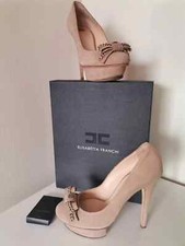 ELISABETTA FRANCHI donna POMPE TACCHI ALTI come NUOVI BEIGE TG 36 SAFARI CAMOSCIO