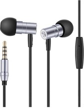 2 Pack Premium Metallic In-Ear Wired Sport Headphones Earbuds Headset W/ Mic
