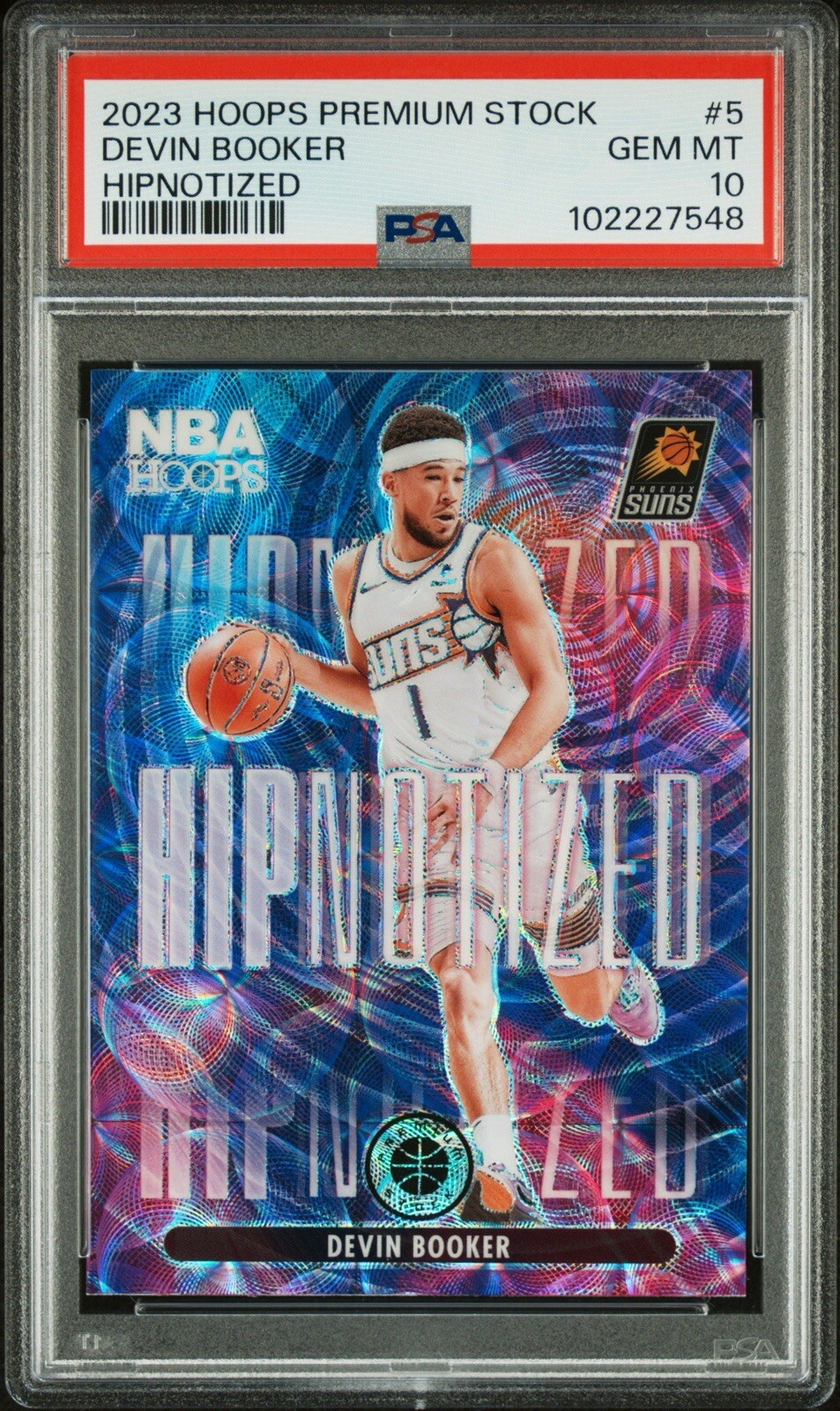 2023-24 Panini Hoops Premium Stock DEVIN BOOKER HIPnotized PSA 10