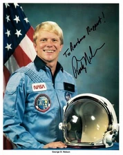 Astronaut George "Pinky" Nelson Signed NASA Lithograph