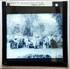 Antique Magic Lantern Slides  N S & P group outing to Worlds End