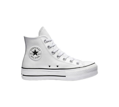 Converse Chuck Taylor All Star Platform Scarpe Donna Pelle Bianco UK 3-8 |  eBay