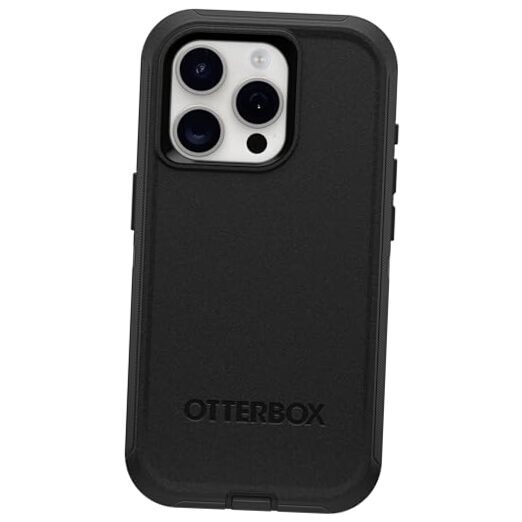 iPhone 15 Pro (Only) Defender Series Case - BLACK, screenless, rugged & Black
