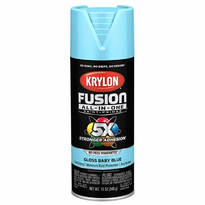 #ad #ad Krylon Fusion All In One Spray paint Indoor Outdoor Use Gloss Baby Blue 12 oz $16.95