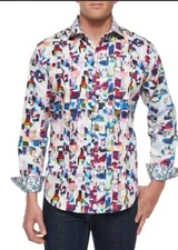 Robert Graham Magical Island Color-Splash Button Shirt 3XL $298