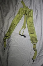 US GI  ALICE LC-2 ( Y HARNESS ) SUSPENDERS - GREEN  -  Used, Good Condition