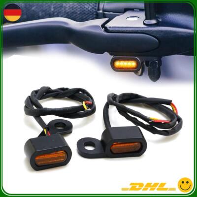 Lenkerarmatur Signalleuchte Mini LED Blinker für Harley Dyna 96-17 Softail 96-14