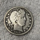1915 Barber Quarter 25c VG8