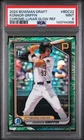 🔥 2024 BOWMAN DRAFT KONNOR GRIFFIN CHROME 1ST LUNAR GLOW REFRACTOR MINT PSA 9