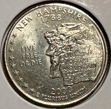 2000 D New Hampshire State Quarter