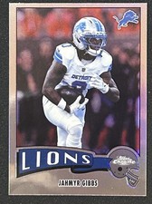 2025 Topps Chrome Football Throwback 75’ Refractor Jahmyr Gibbs #1975-12 