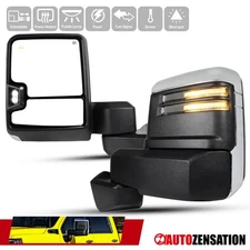 Fit 2019-2025 Sierra 1500 Power Heated Tow Mirrors+BSM+Smoke LED Signal+Sensor