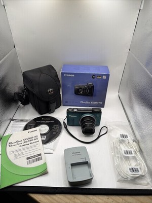 Canon PowerShot SX260 HS 12.1MP Digital Camera 20x Zoom BUNDLE Tested Mint  