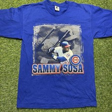 1998 Chicago Cubs - Sammy Sosa - Vintage Starter Player T Shirt Large 90s Blue