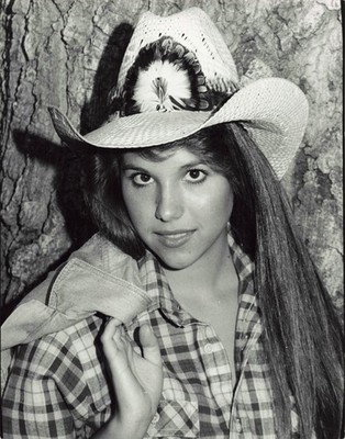 Unknown Model Cowgirl Brunette Hat Vintage 8x10 Photo
