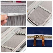 Caja de almacenamiento de estetoscopio carcasa rígida PU con múltiples compartimentos 29x12x6 cm
