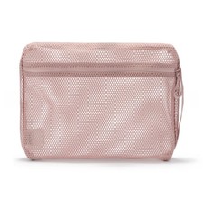 MUJI Japan mesh case dark pink size 21×27×5