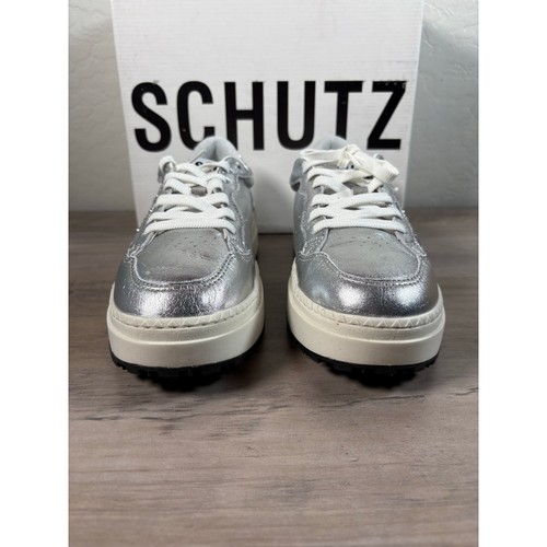 Zapato Deportivo Schutz St Bold Plateado Blanco Brillo Para Mujer Talla 7.5 EU 36 - Imagen 3 de 8