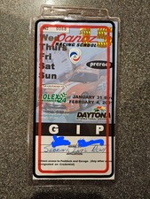 Dale Earnhardt, Dale Jr, Kyle Petty Ron Fellows Autographed 2001 Rolex 24 ticket