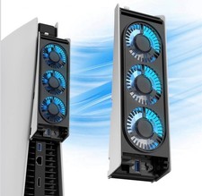 For PS5 Cooling Fan With Triple Fan System Dual USB Ports Station LED Lighting