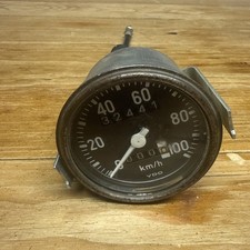 Vintage Vdo Speedometer Gauge 0-100 Mph With Bracket 311232 7.73 W10 Tested