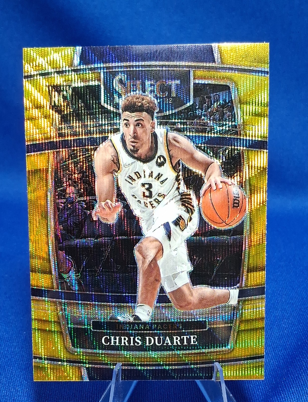2021-22 Panini Select - Concourse Chris Duarte #41 Gold Wave Prizm (RC)