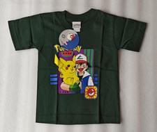 Vintage Pokemon Ash and Pikachu 1999 Nintendo T-Shirt Size Youth Small RARE