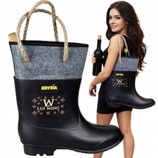 Borsa Porta Vino Forma Stivale Lui Regalo Divertente per Fidanzata Amica Festa Compleanno