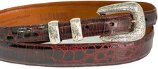 Douglas Magnus Sterling Silver .925 Engraved Ranger Belt Buckle 44 Alligator