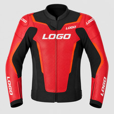 Men GP Force V2 Leather Airflow Motorcycle Ja...