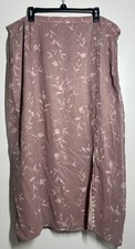 Vintage 90s Fairy Floral Maxi Skirt Slit Grunge Dusty Rose Shimmer Sheer 26W