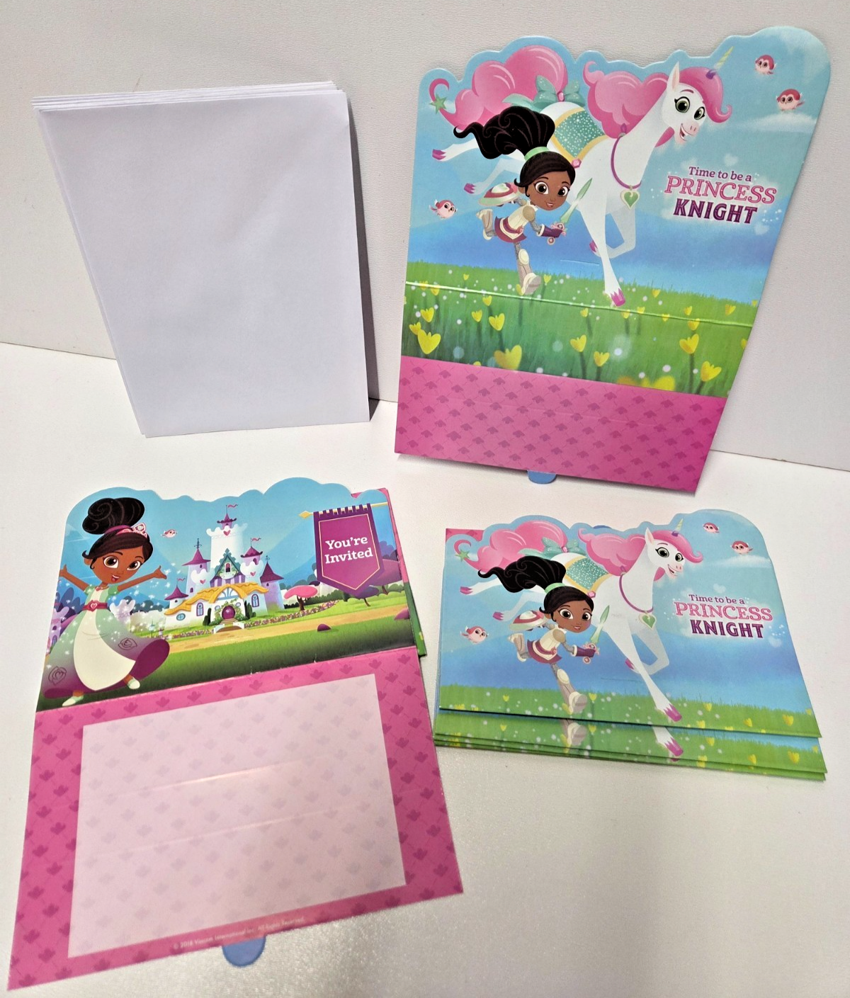 Princess Nella Party Invitations x8 Birthday Kids Envelopes Magical Fun Invites
