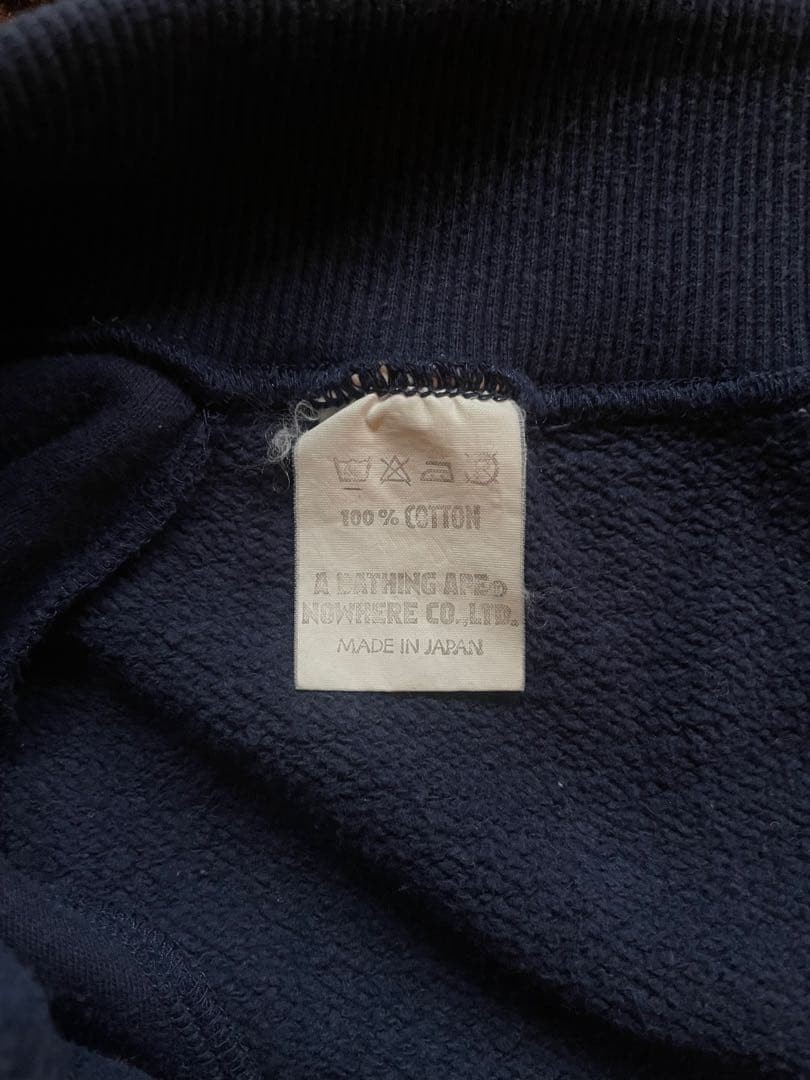 A BATHING APE DOUBLE KNEE SWEAT PANTS Navy M Waist 81cm BA0226187 thumbnail 4