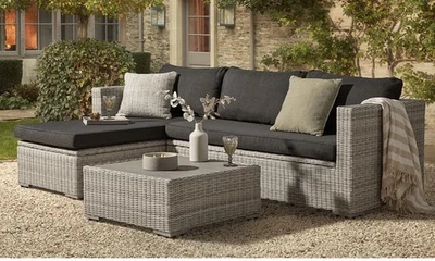 Moda Garden Furniture Grey Rattan Furniture Rattan Sofa Set Garden Sofa Set - Image 1 of 4