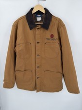 Dickies Chore Jacket Mens Size Large Beige Bl...