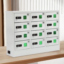 Cellphone Locker 12 Slots Charging Station Combination Lock For iPad Storage USA