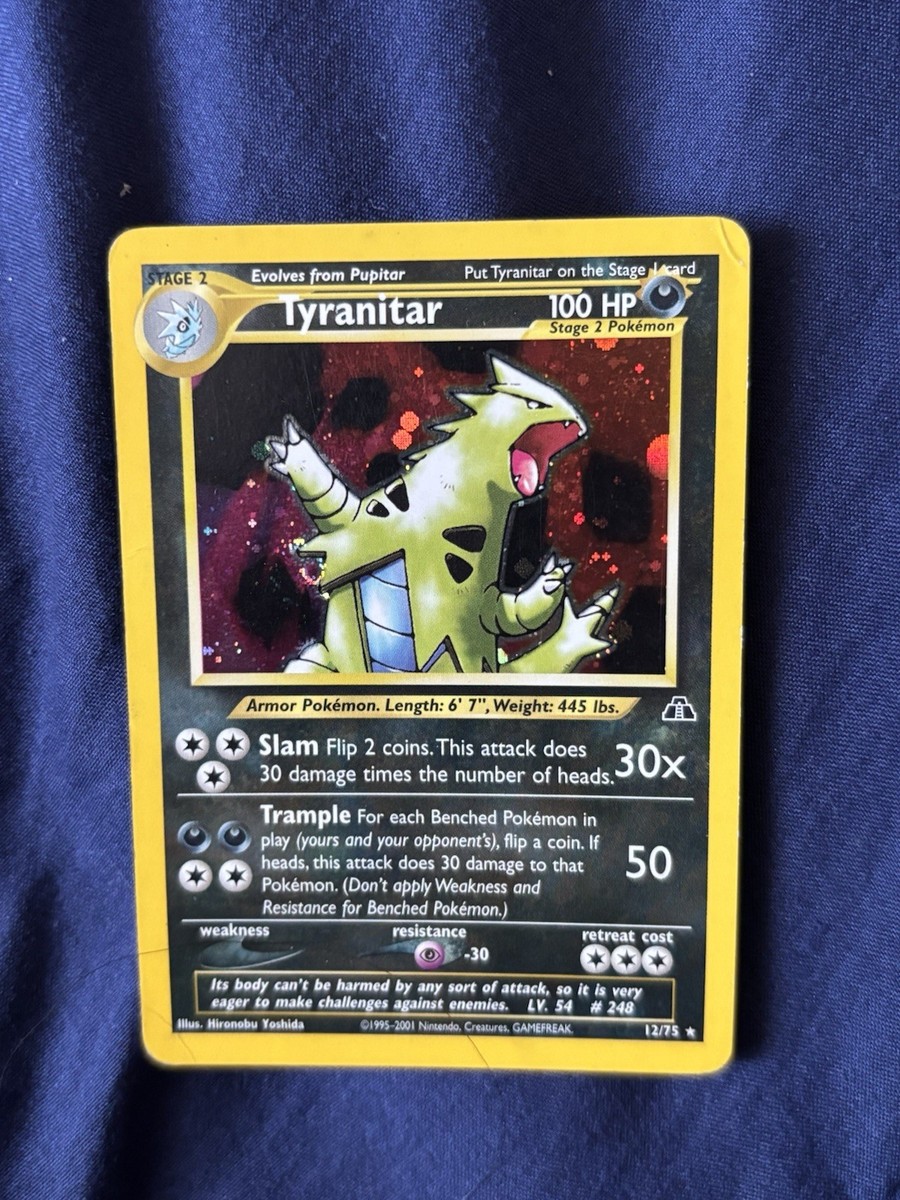 Tyranitar Neo Discovery Holo Rare 12/75 Pokémon Card Unlimited | eBay