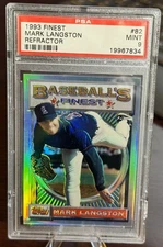 1993 TOPPS FINEST REFRACTOR MARK LANGSTON PSA 9 POP 88 ANGELS