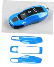 Key Case Key Cover for Porsche Macan Cayenne 718, Car Key Protection Shark Blue