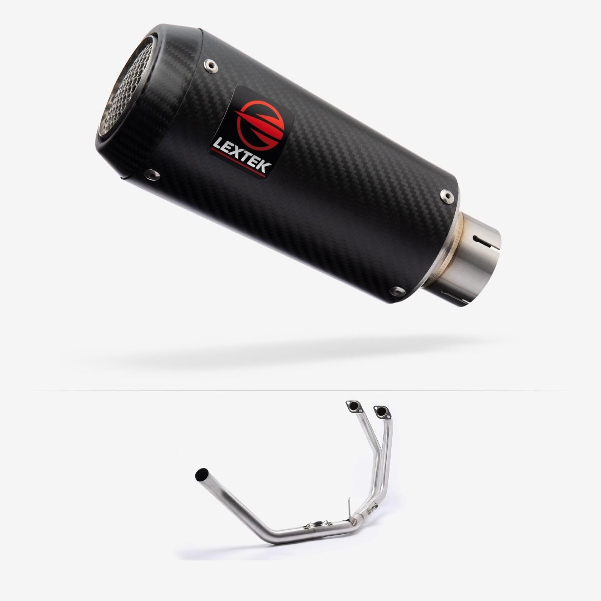 Lextek Carbon Fibre CP9C Exhaust System 180mm Left Hand Racing Exhaust System
