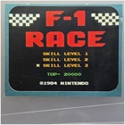 F-1 Race Nintendo 1984 Sticker No.123 Japan Vintage Card Collectible